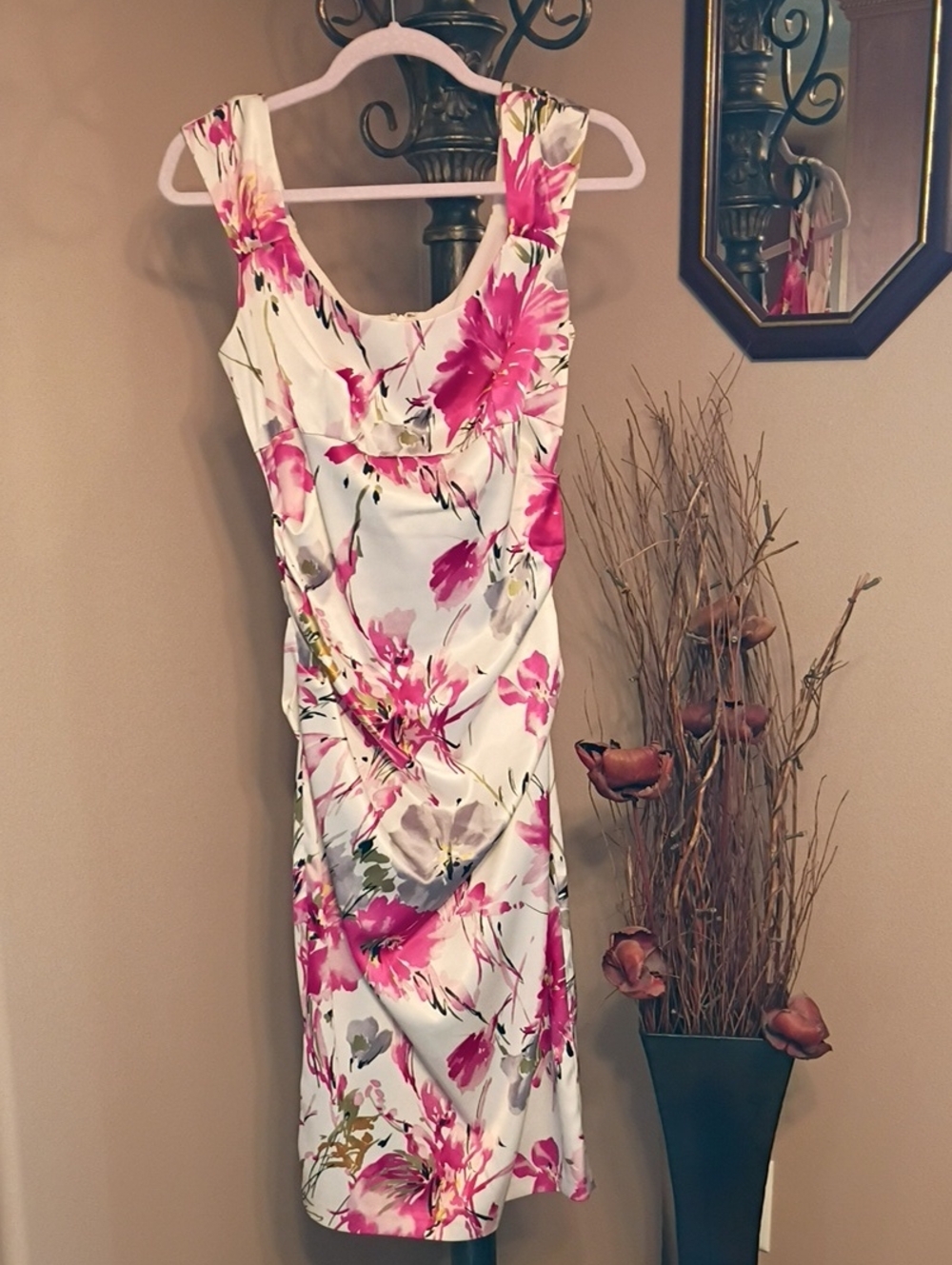 London Style Floral Midi Dress